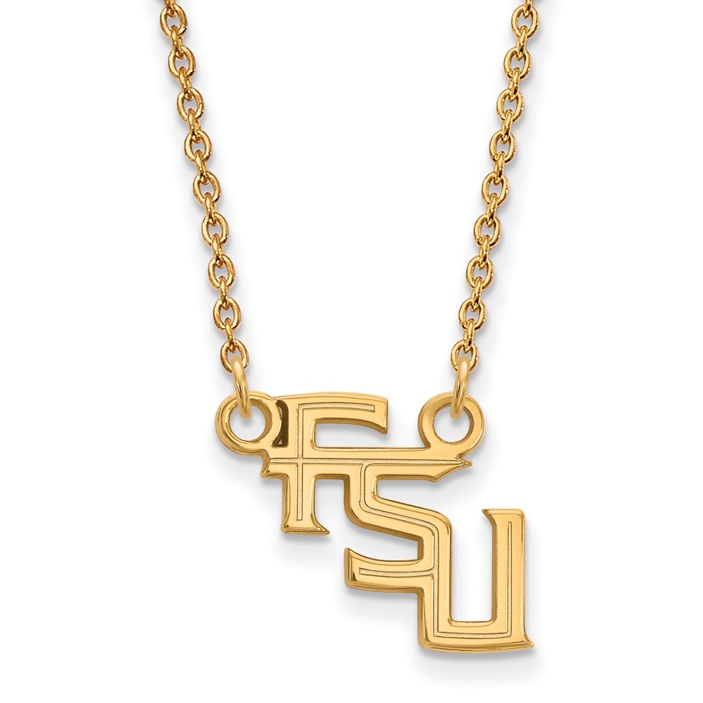 14k Gold Plated Silver Florida State Pendant Necklace