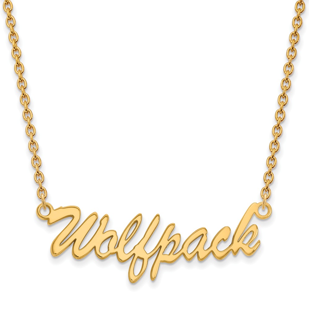 14k Gold Plated Silver North Carolina Med Pendant Necklace