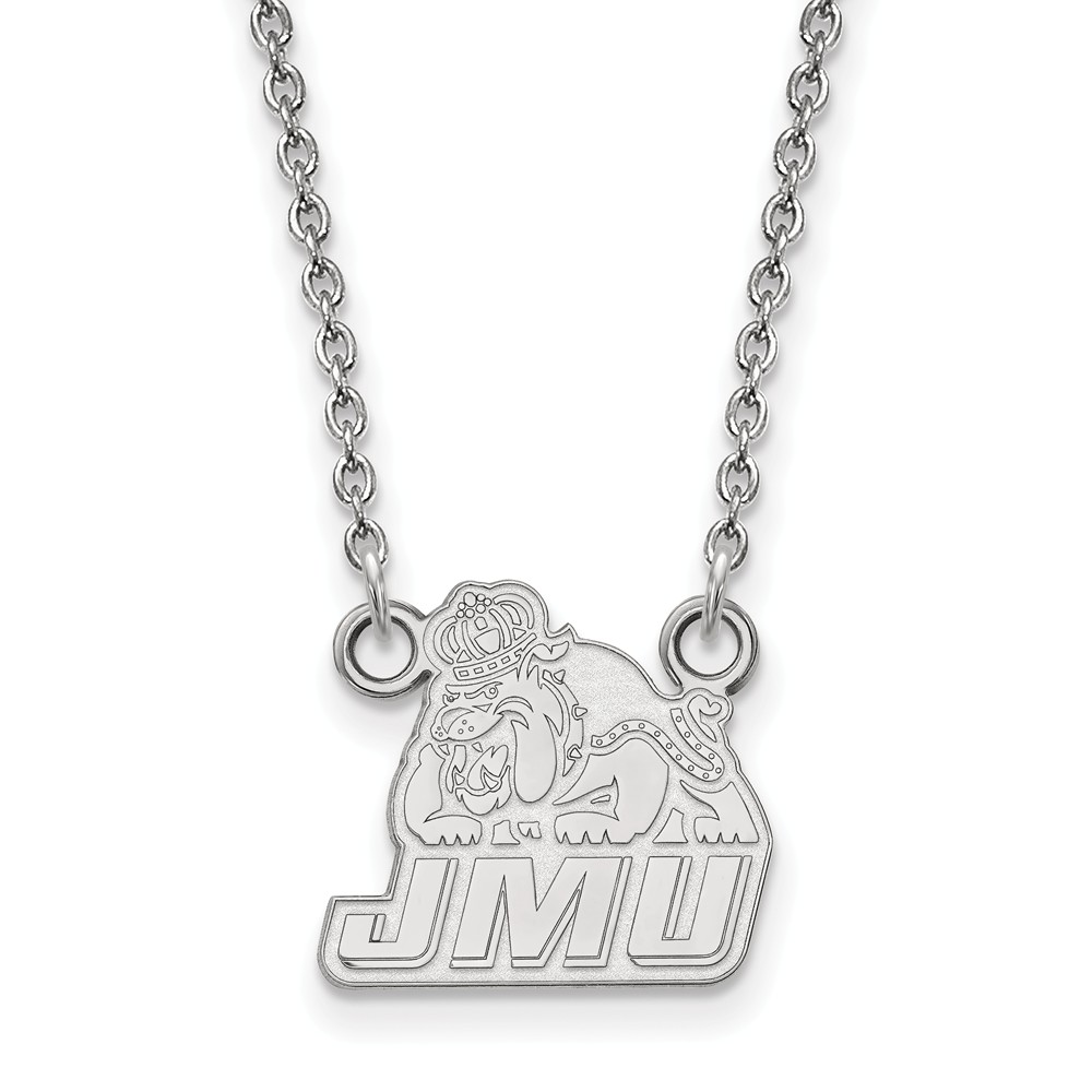 Sterling Silver James Madison U Logo Pendant Necklace
