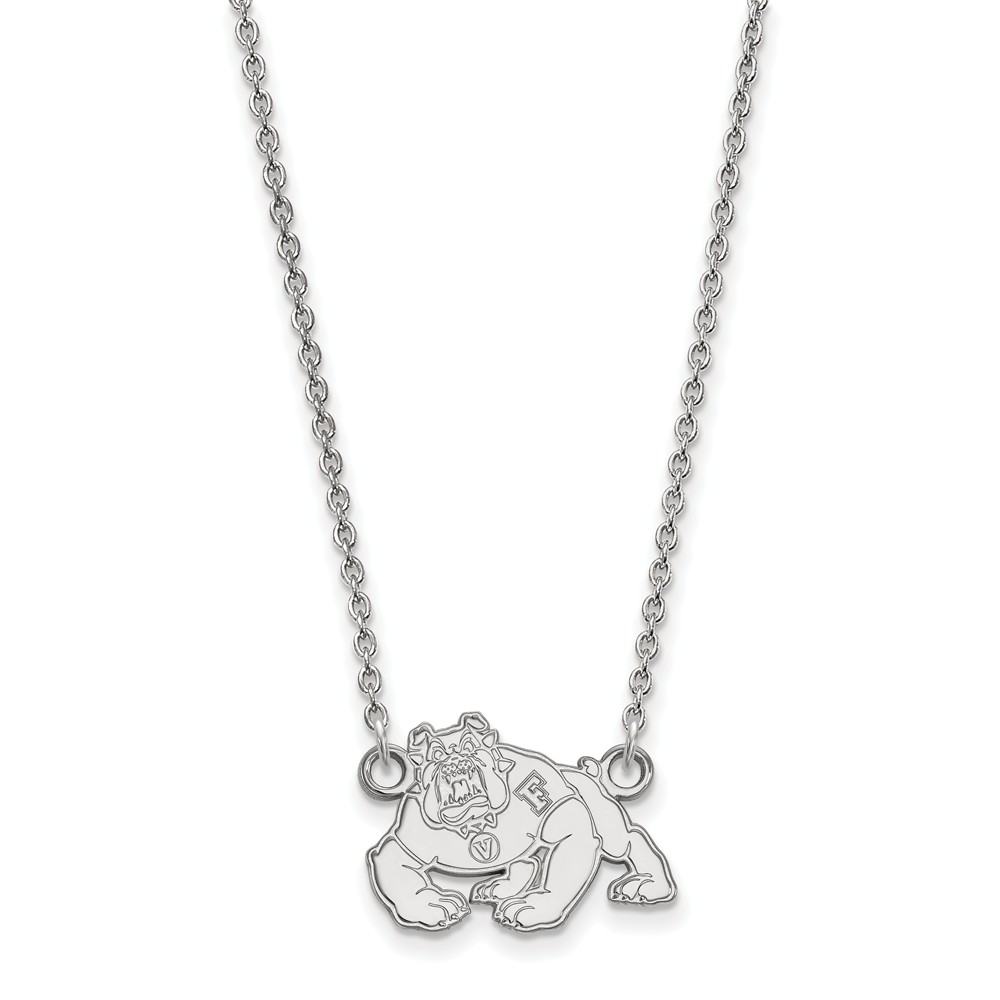 Sterling Silver California State Fresno Mascot Pendant Necklace