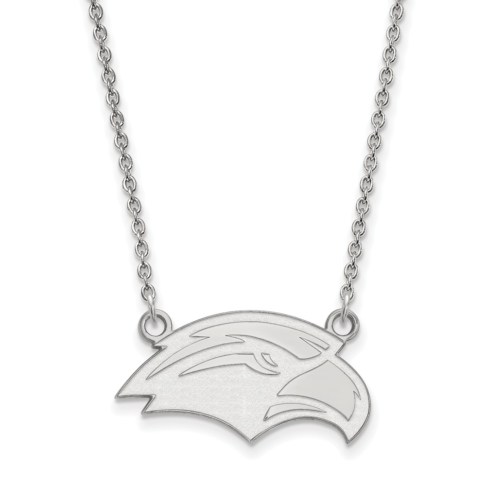Sterling Silver Southern Miss Mascot Pendant Necklace
