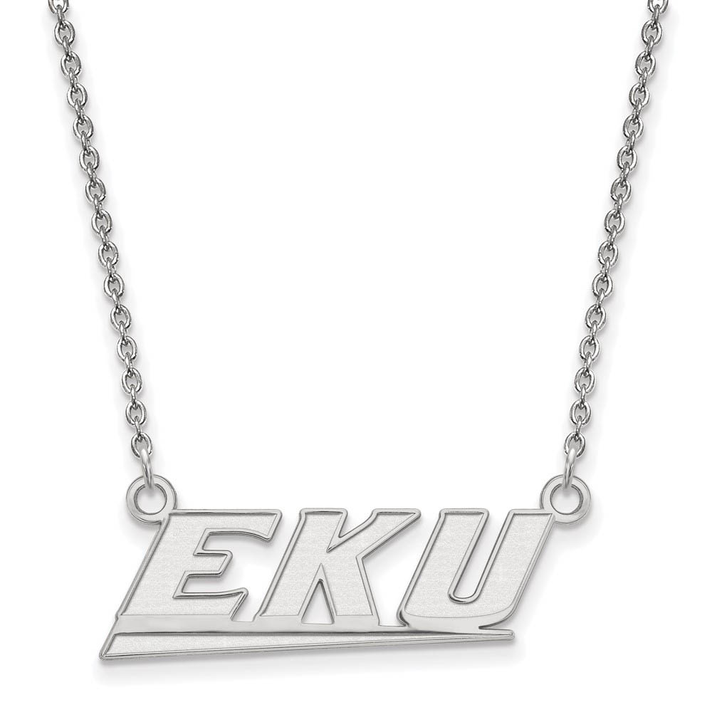 Sterling Silver Eastern Kentucky U 'EKU' Pendant Necklace