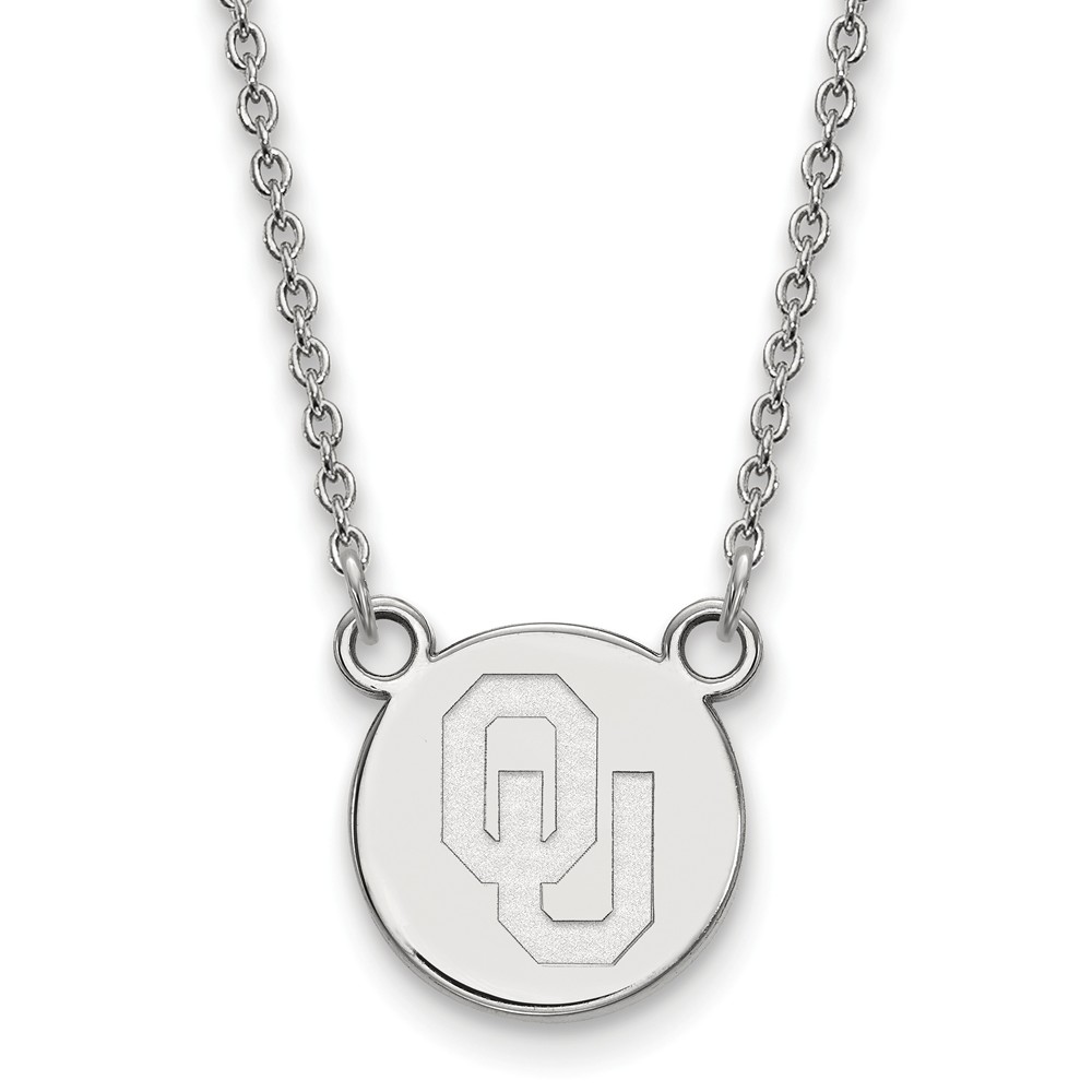 Sterling Silver Oklahoma Disc Necklace