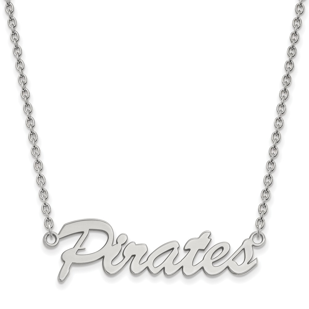 Sterling Silver East Carolina U 'Pirates' Pendant Necklace