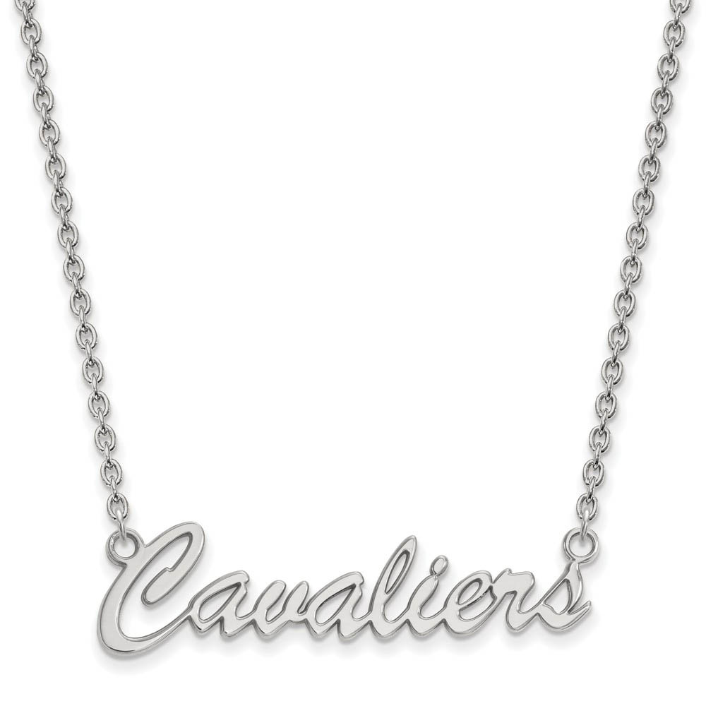 Sterling Silver U of Virginia Script Pendant Necklace