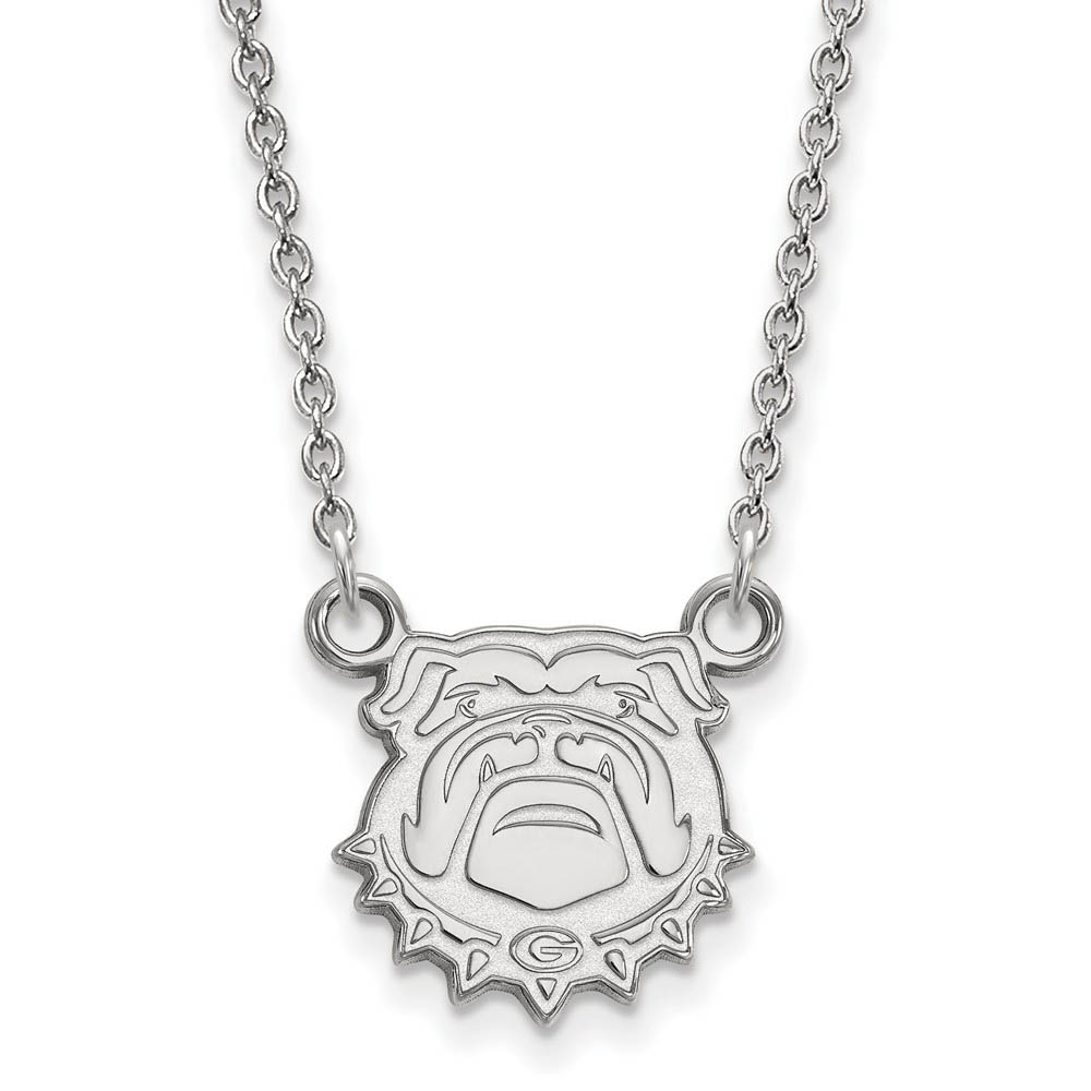 Sterling Silver U of Georgia Mascot Pendant Necklace