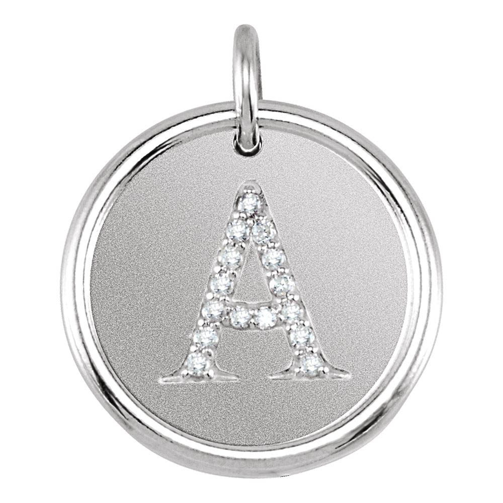 The Allison Diamond A-Z Initial Sterling Silver Necklace