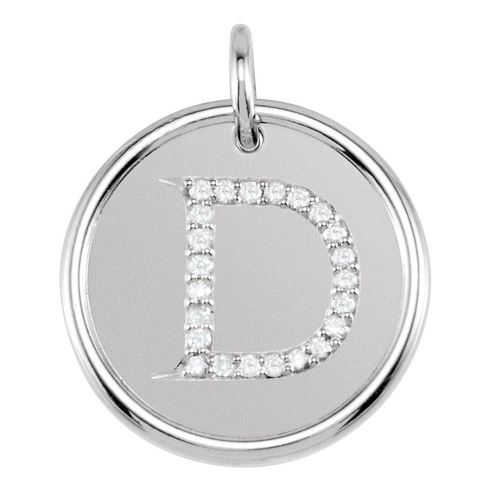 Allison 1/10 Ctw Diamond & Sterling Silver Necklace Initial D