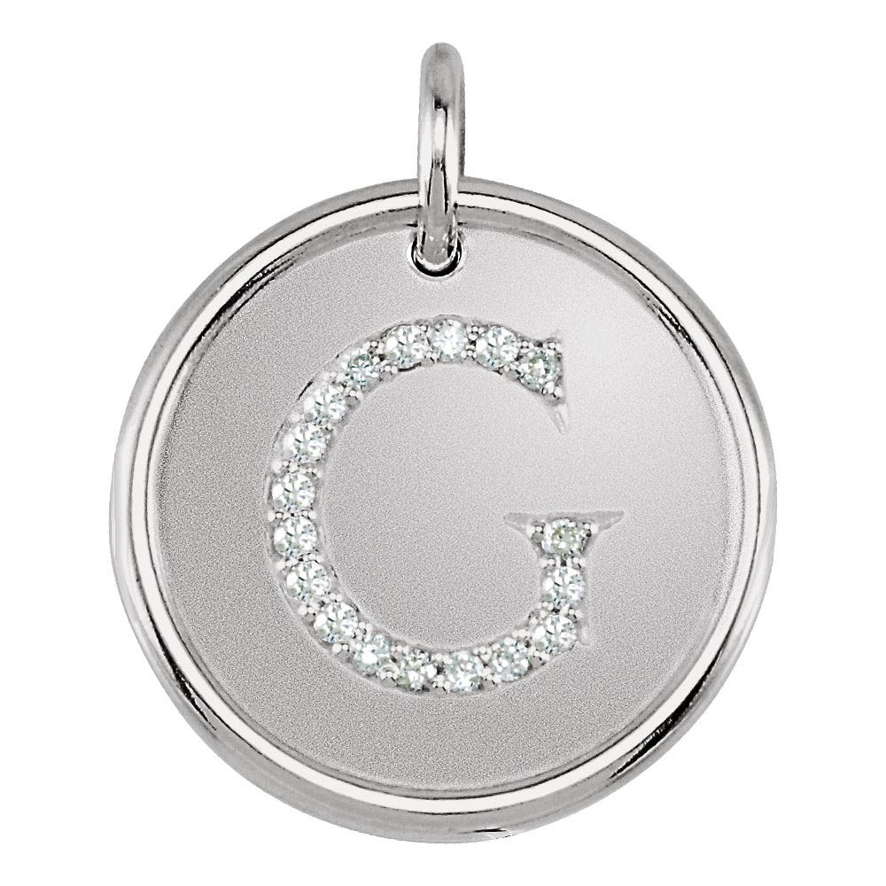 Allison 1/10 Ctw Diamond & Sterling Silver Necklace Initial G