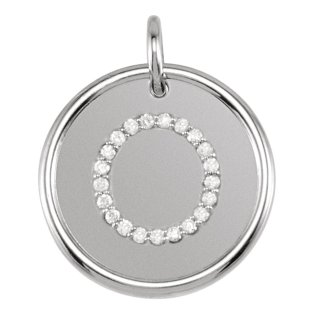 Allison 1/10 Ctw Diamond & Sterling Silver Necklace Initial O