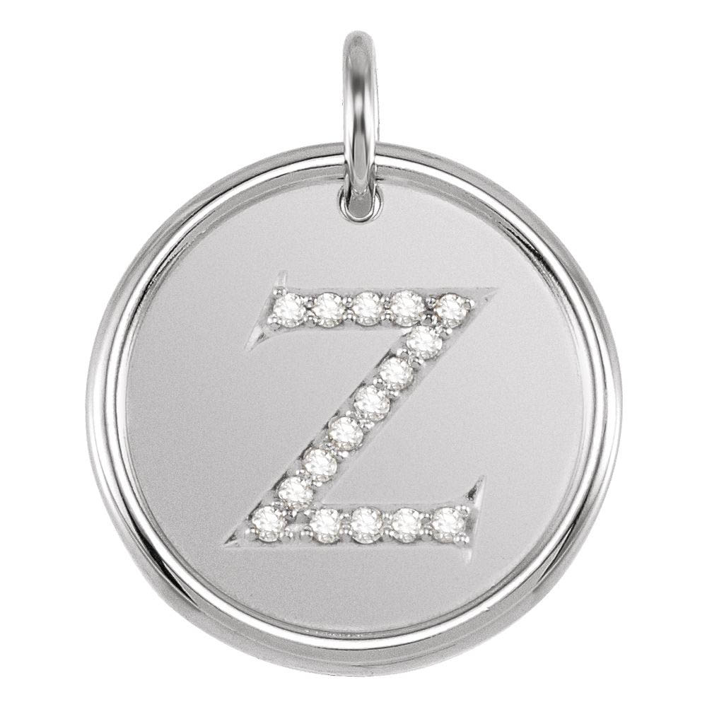 Allison .08 Ctw Diamond & Sterling Silver Necklace Initial Z