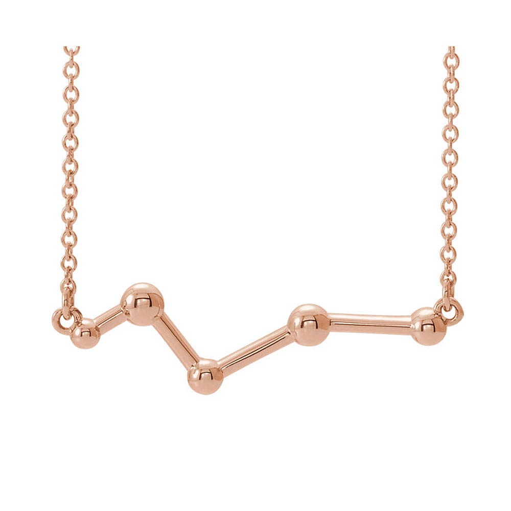 14k White, Yellow or Rose Gold Constellation Bar Necklace