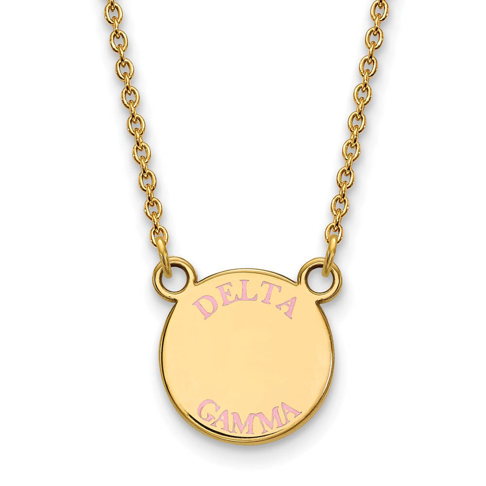 14K Plated Silver Delta Gamma Enamel Necklace