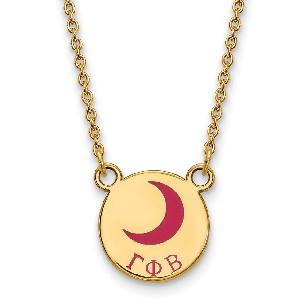 14K Plated Silver Gamma Phi Beta Enamel Necklace
