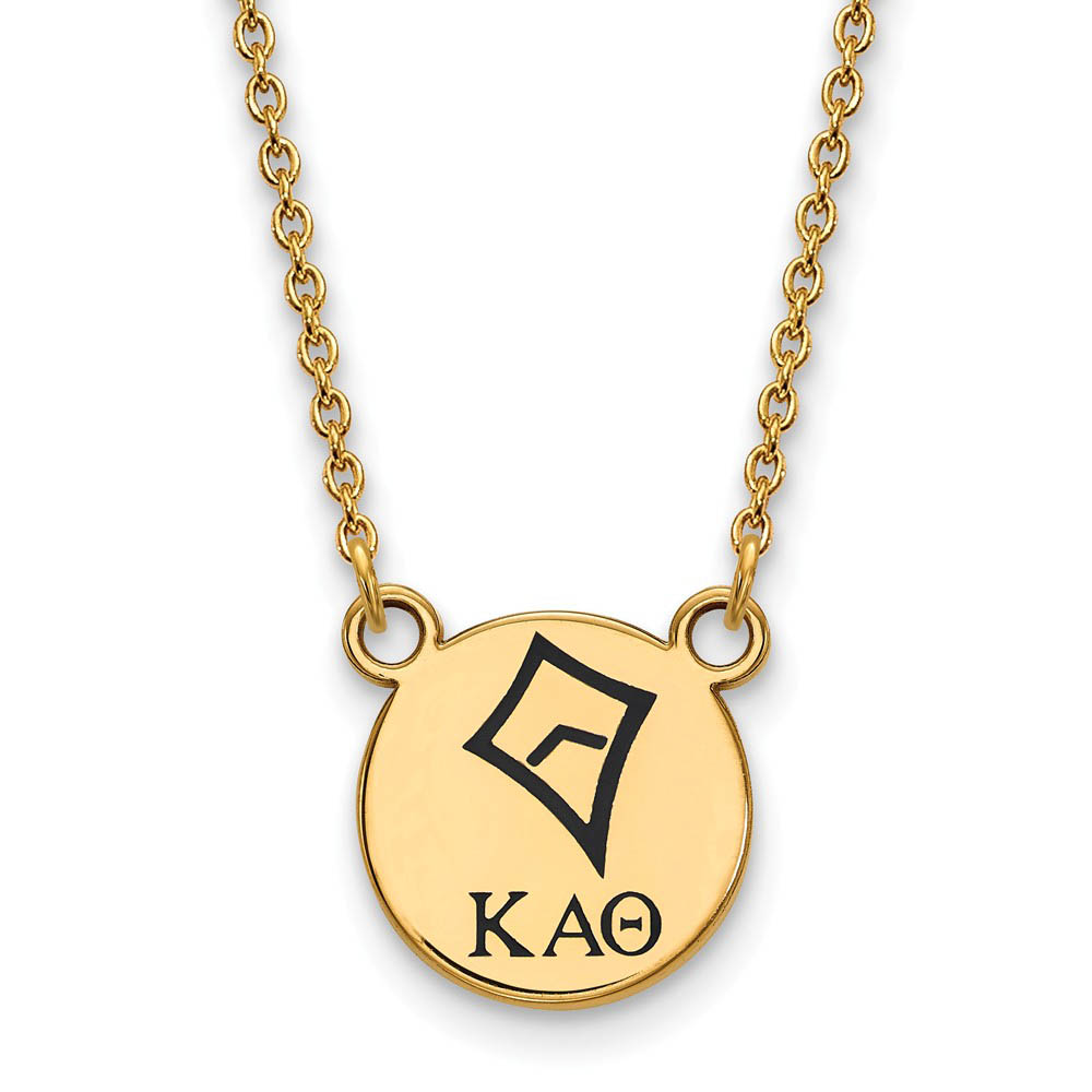 14K Plated Silver Kappa Alpha Theta Enamel Necklace
