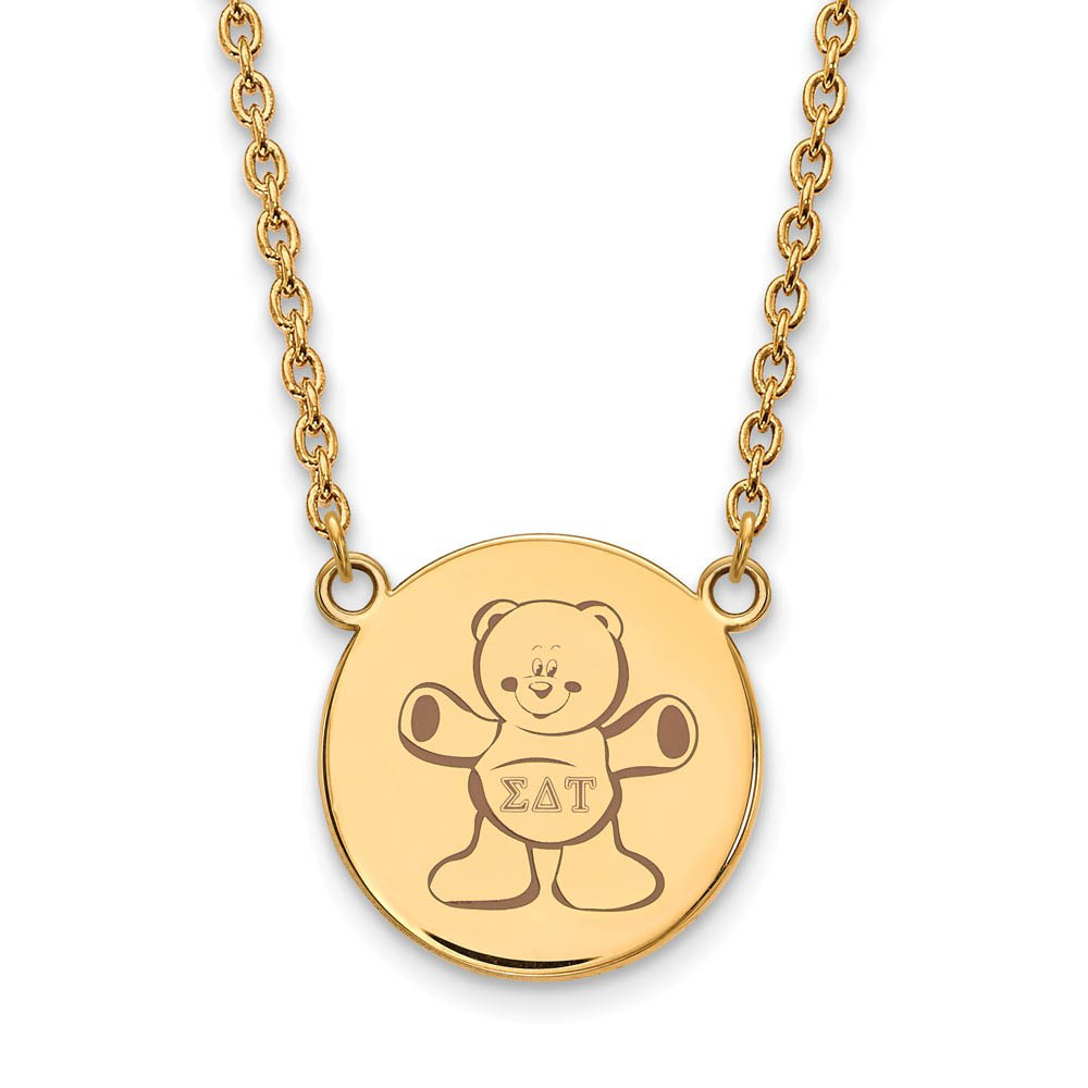 14K Plated Silver Sigma Delta Tau Enamel Necklace