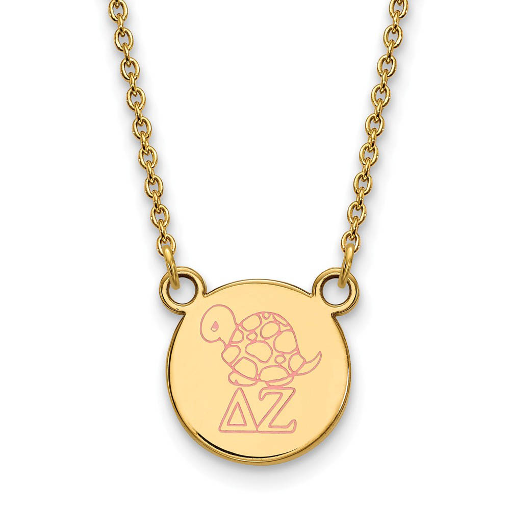 14K Plated Silver Delta Zeta Enamel Necklace