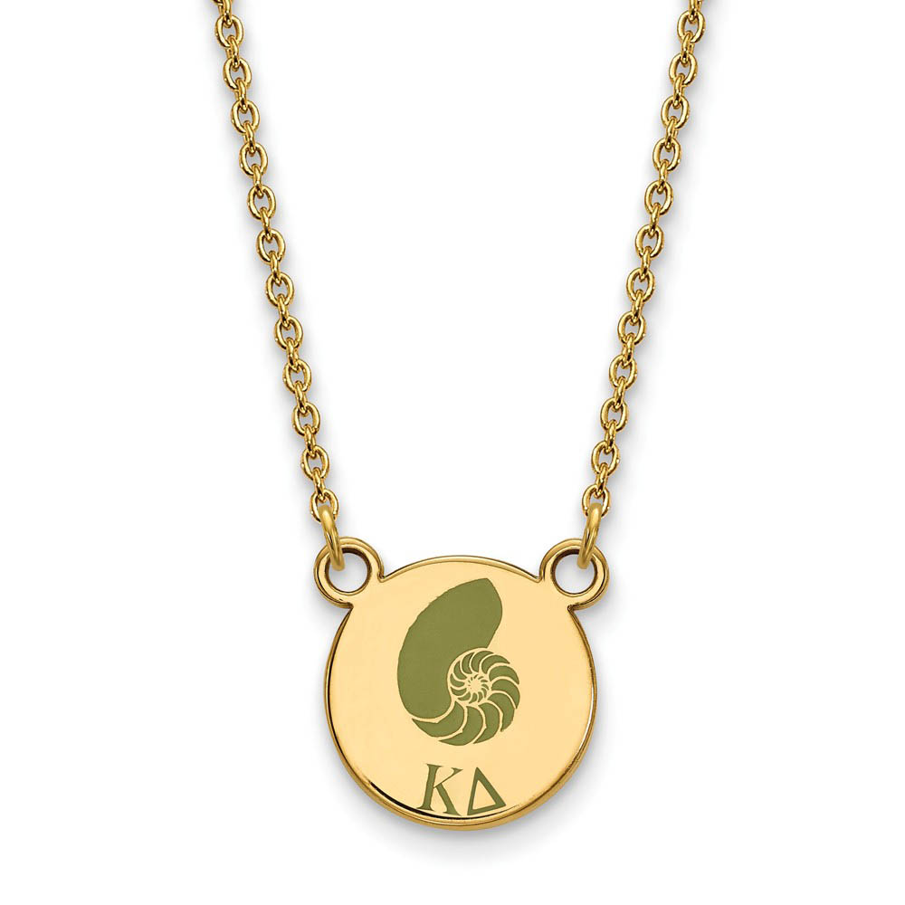 14K Plated Silver Kappa Delta Enamel Necklace
