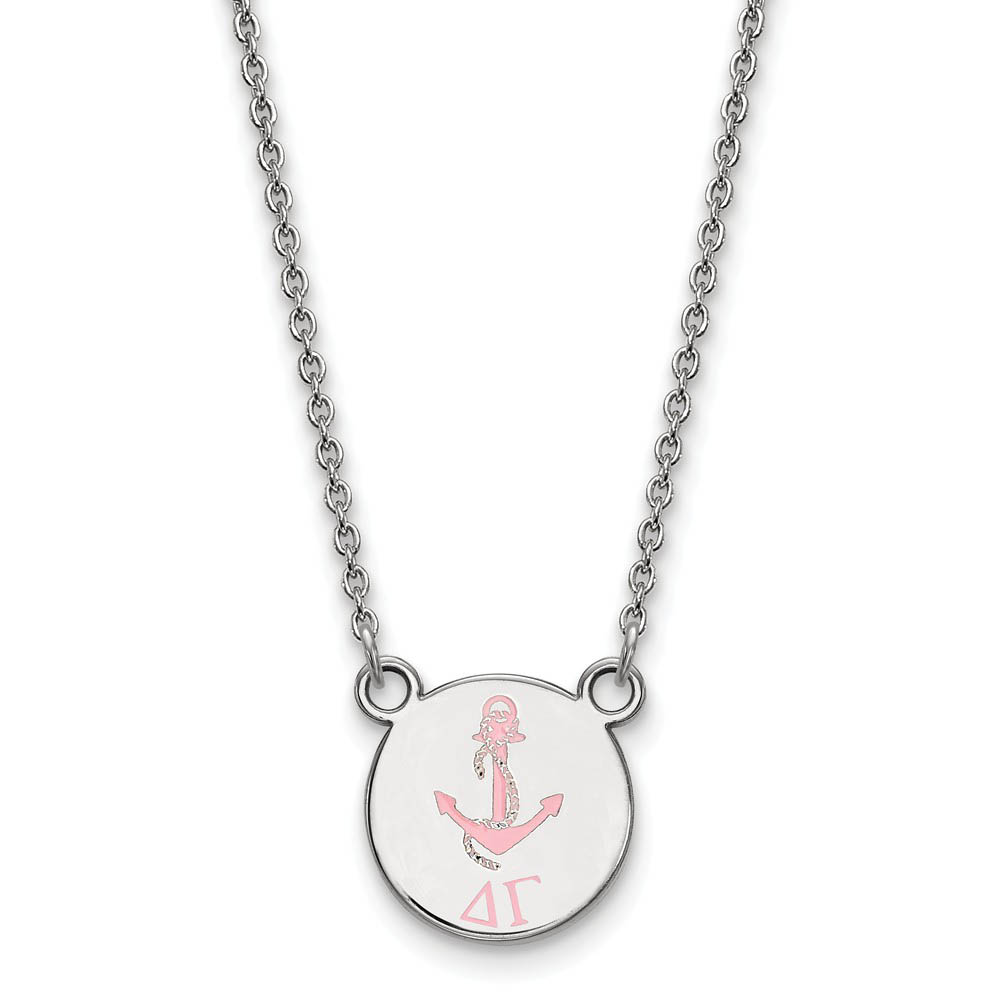Sterling Silver Delta Gamma Enamel Necklace