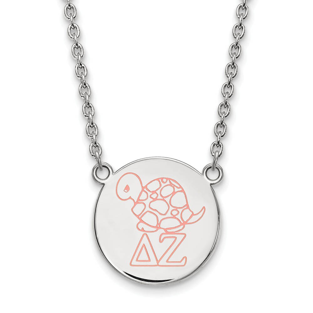 Sterling Silver Delta Zeta Enamel Necklace