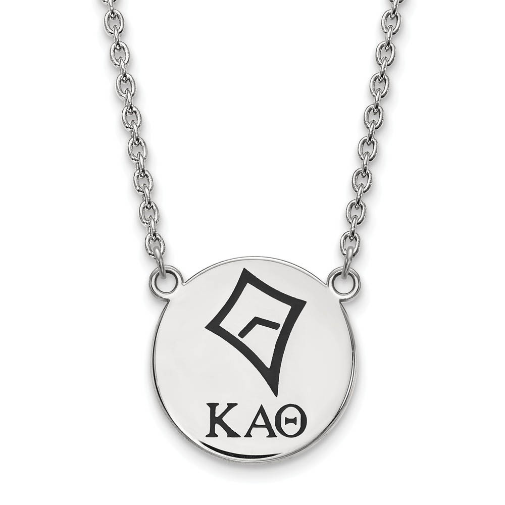 Sterling Silver Kappa Alpha Theta Enamel Necklace