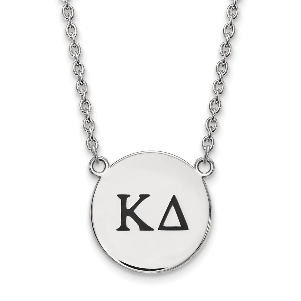 Sterling Silver Kappa Delta Enamel Greek Letters Necklace