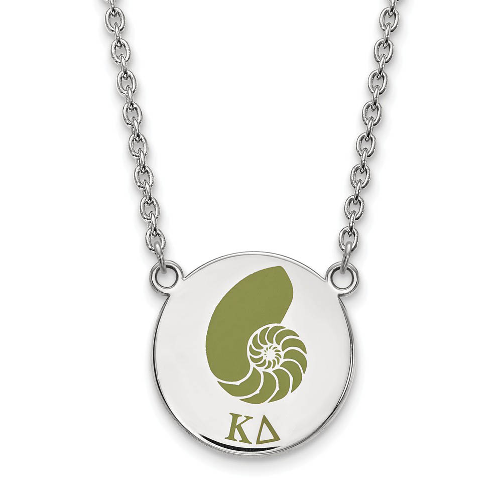 Sterling Silver Kappa Delta Enamel Necklace