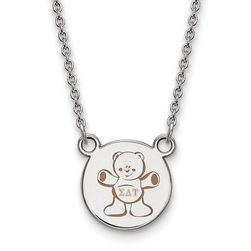 Sterling Silver Sigma Delta Tau Enamel Necklace