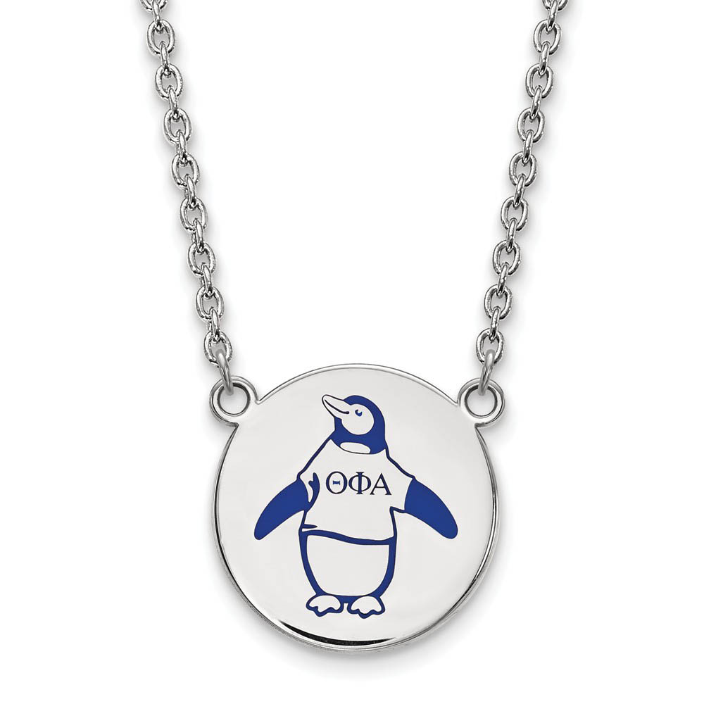 Sterling Silver Theta Phi Alpha Enamel Necklace
