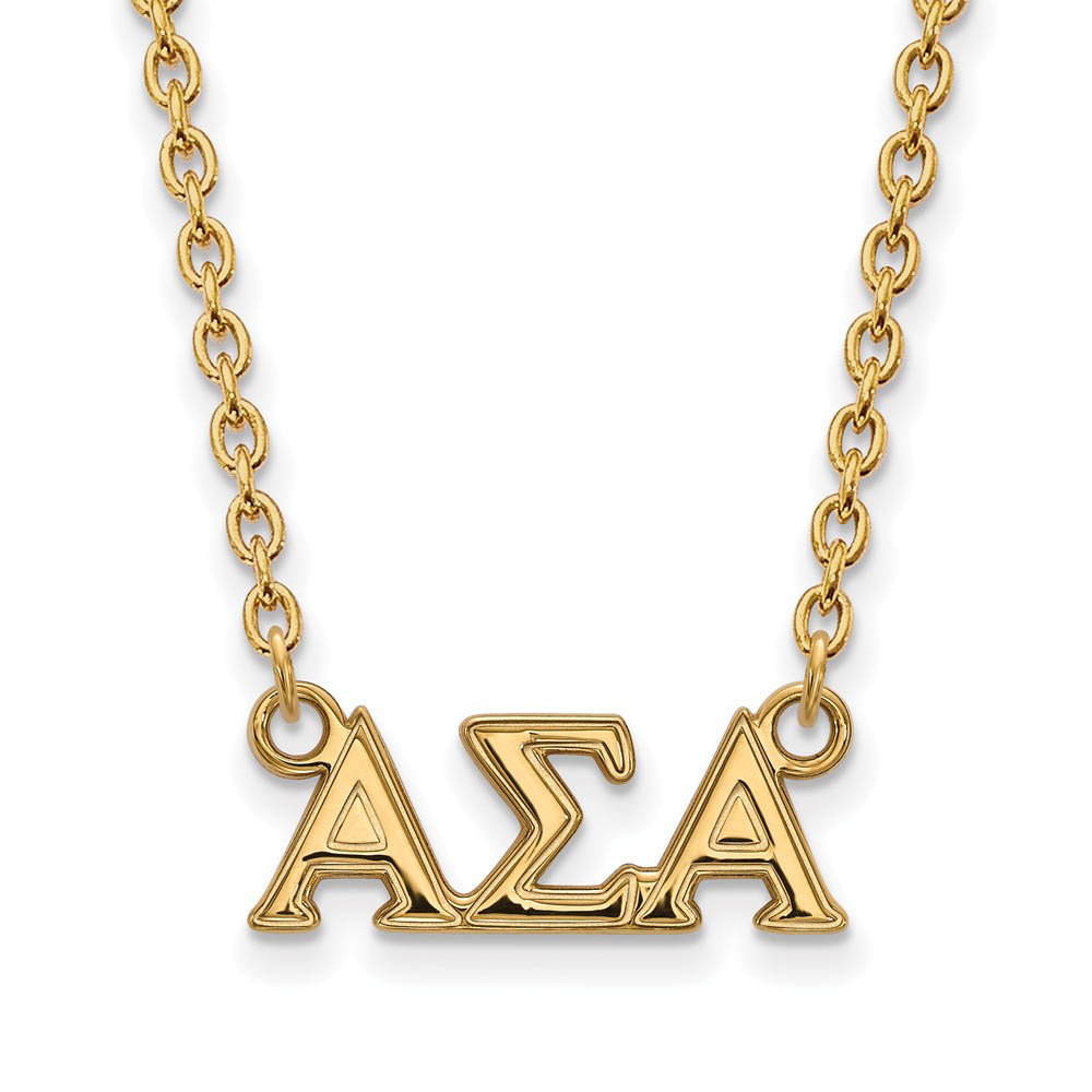 14K Plated Silver Alpha Sigma Alpha Necklace