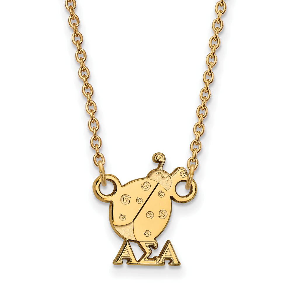 14K Plated Silver Alpha Sigma Alpha (Tiny) Necklace