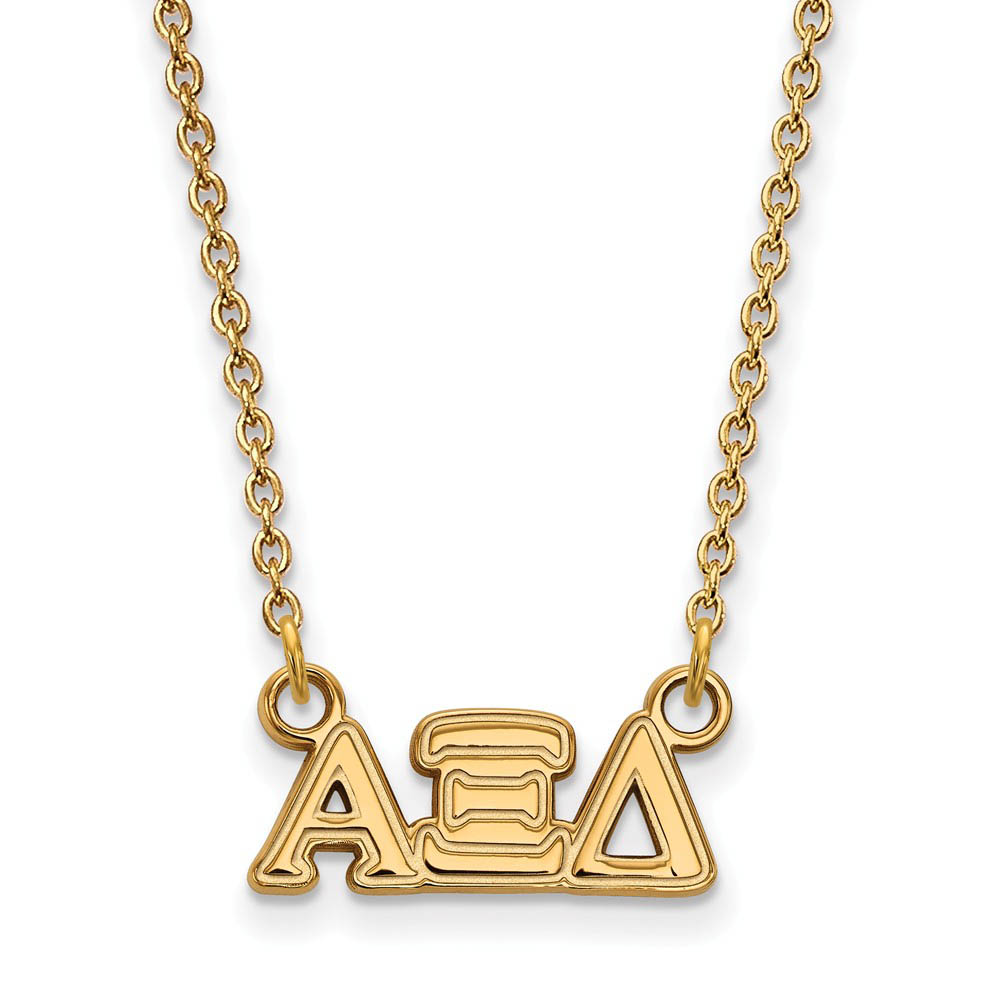 14K Plated Silver Alpha Xi Delta (Tiny) Greek Letters Necklace