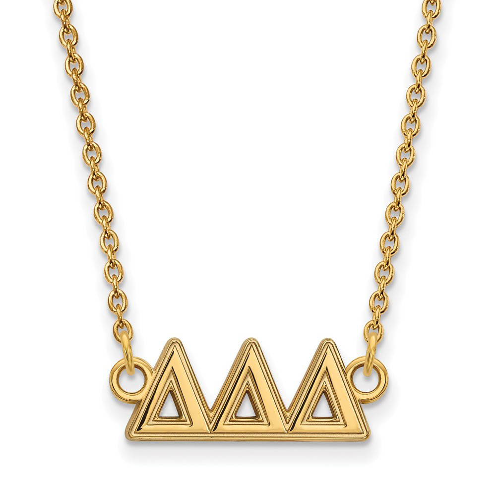14K Plated Silver Delta Delta Delta Necklace