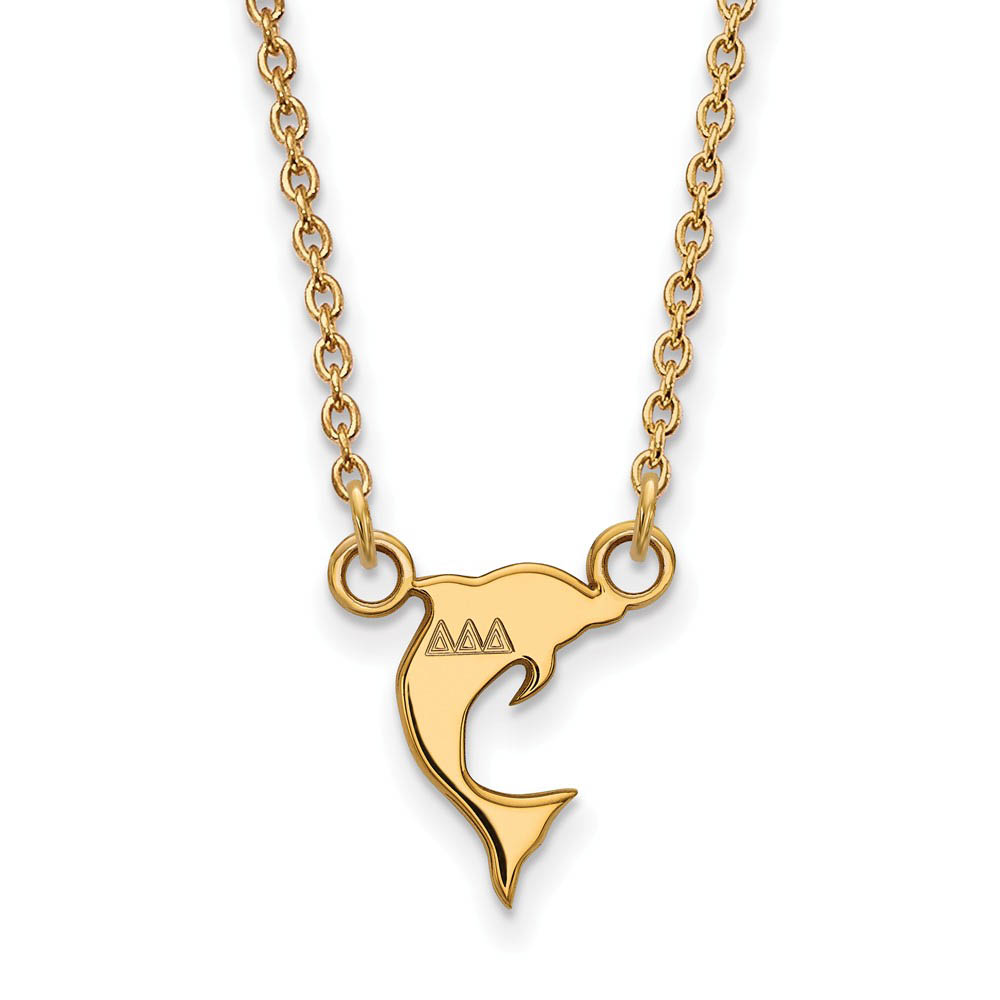 14K Plated Silver Delta Delta Delta (Tiny) Necklace