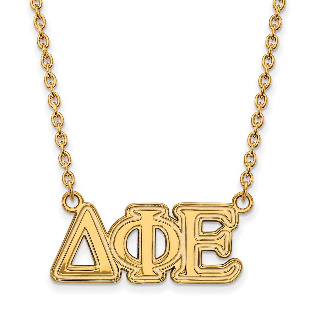 14K Plated Silver Delta Phi Epsilon Necklace