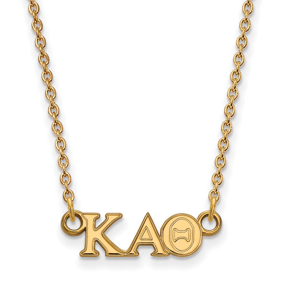 14K Plated Silver Kappa Alpha Theta (Tiny) Greek Letters Necklace