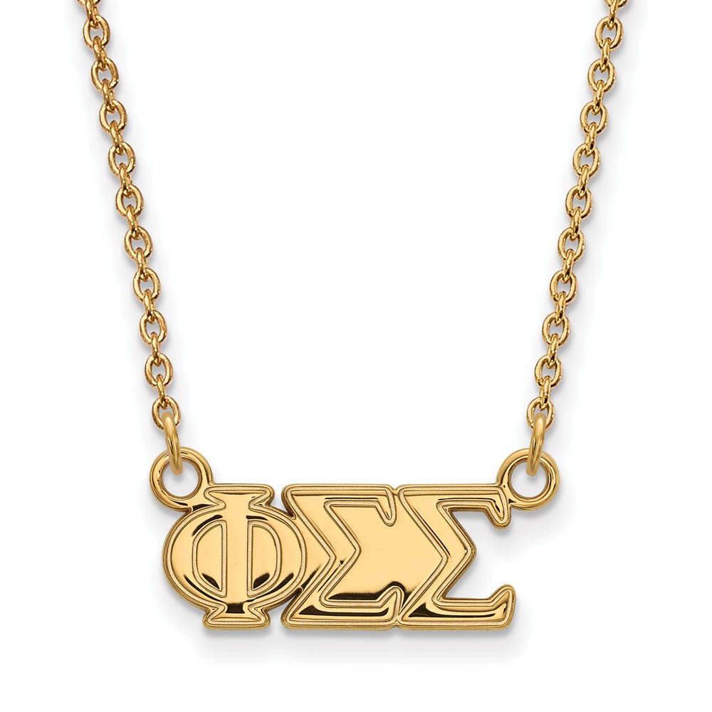 14K Plated Silver Phi Sigma Sigma Necklace