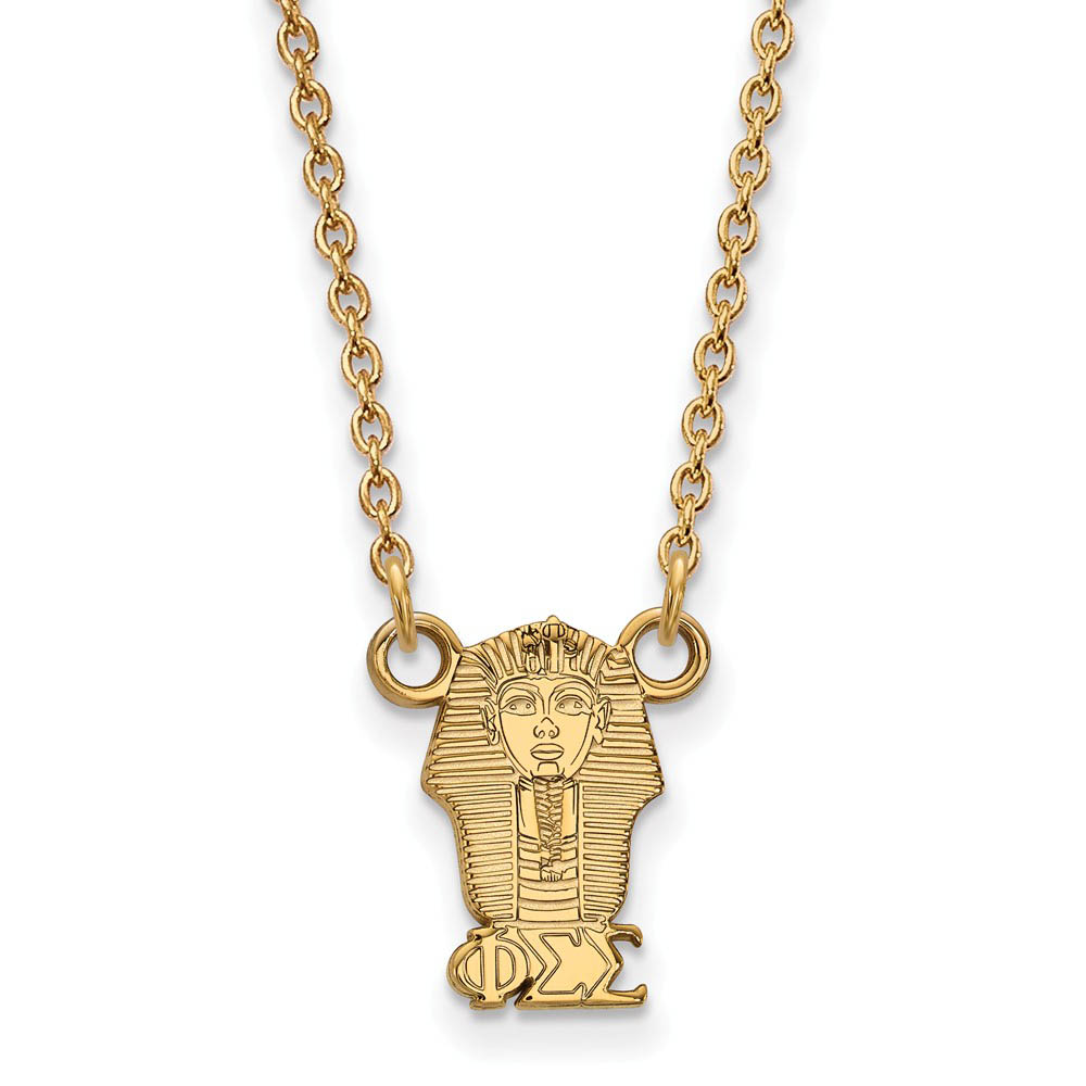 14K Plated Silver Phi Sigma Sigma (Tiny) Necklace