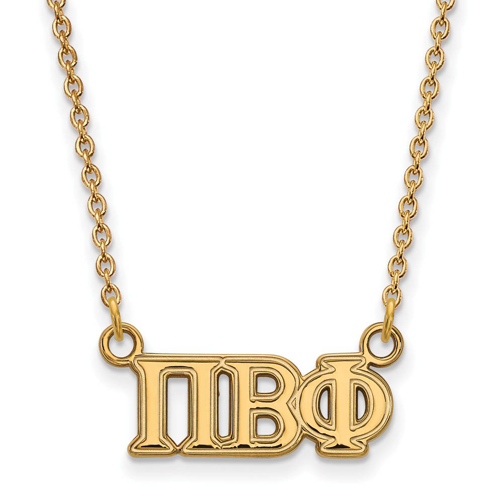 14K Plated Silver Pi Beta Phi Necklace