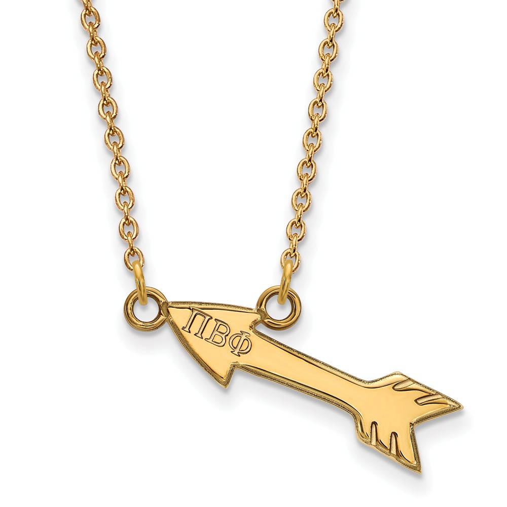 14K Plated Silver Pi Beta Phi (Tiny) Necklace