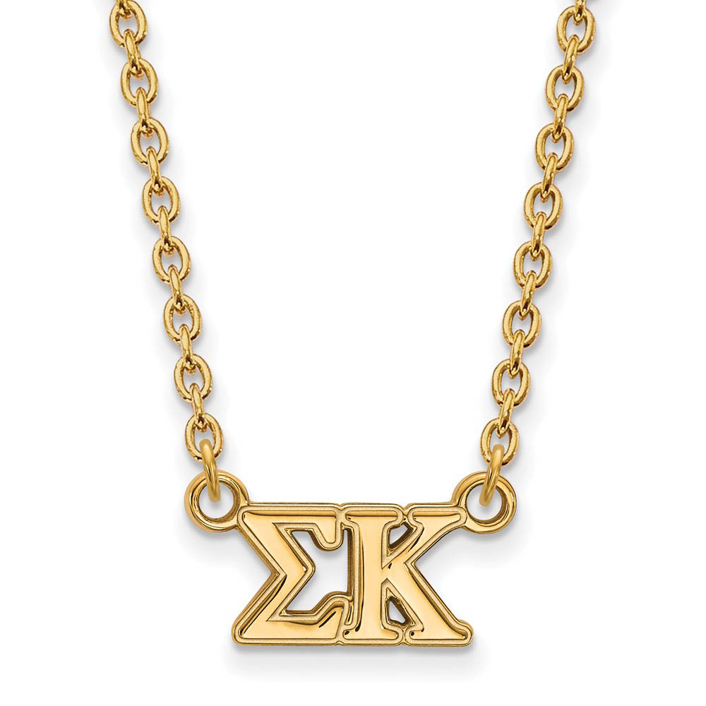 14K Plated Silver Sigma Kappa Necklace
