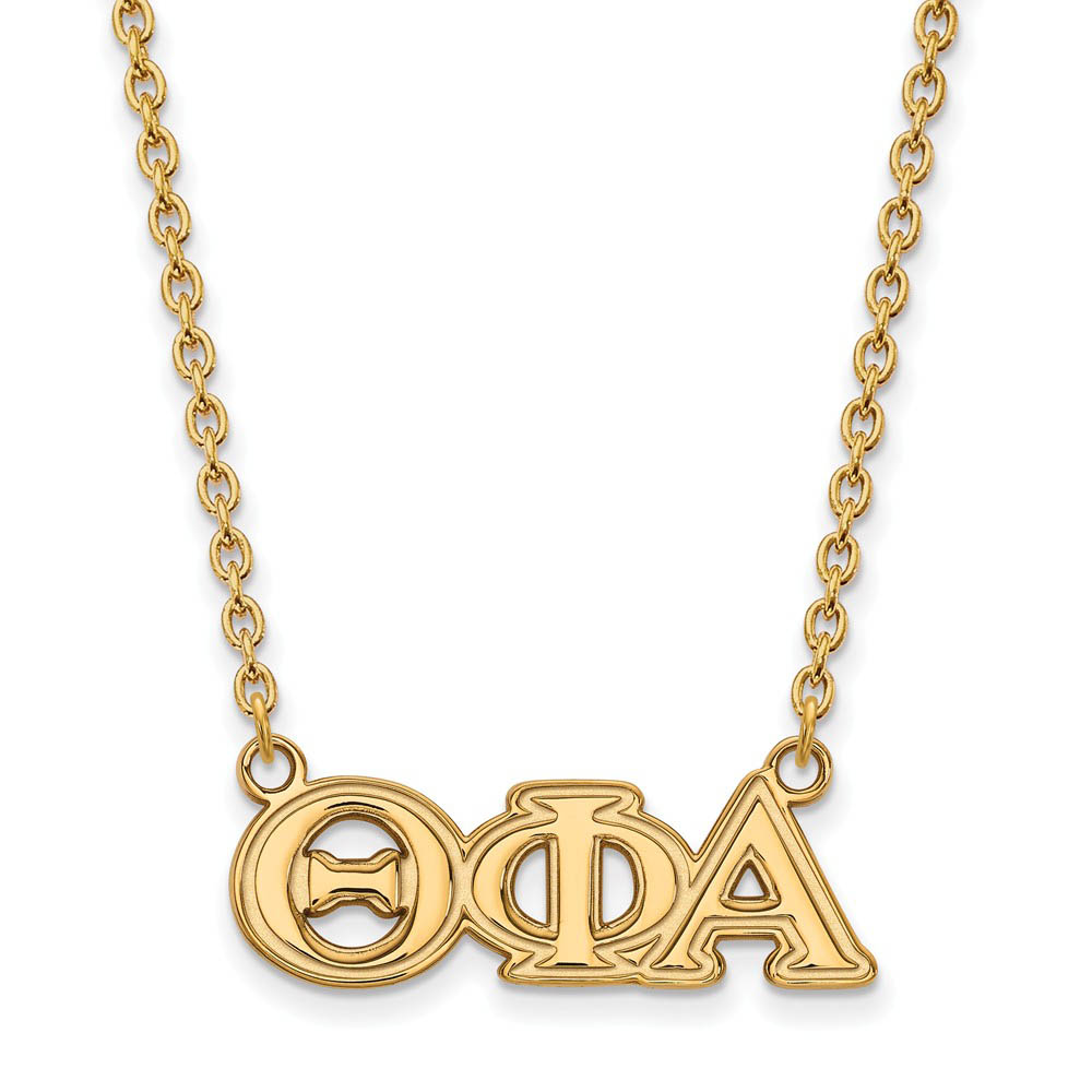 14K Plated Silver Theta Phi Alpha Necklace
