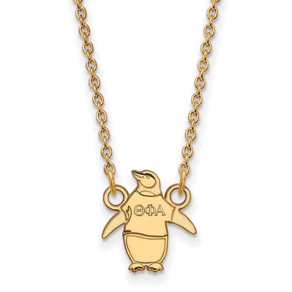 14K Plated Silver Theta Phi Alpha (Tiny) Necklace