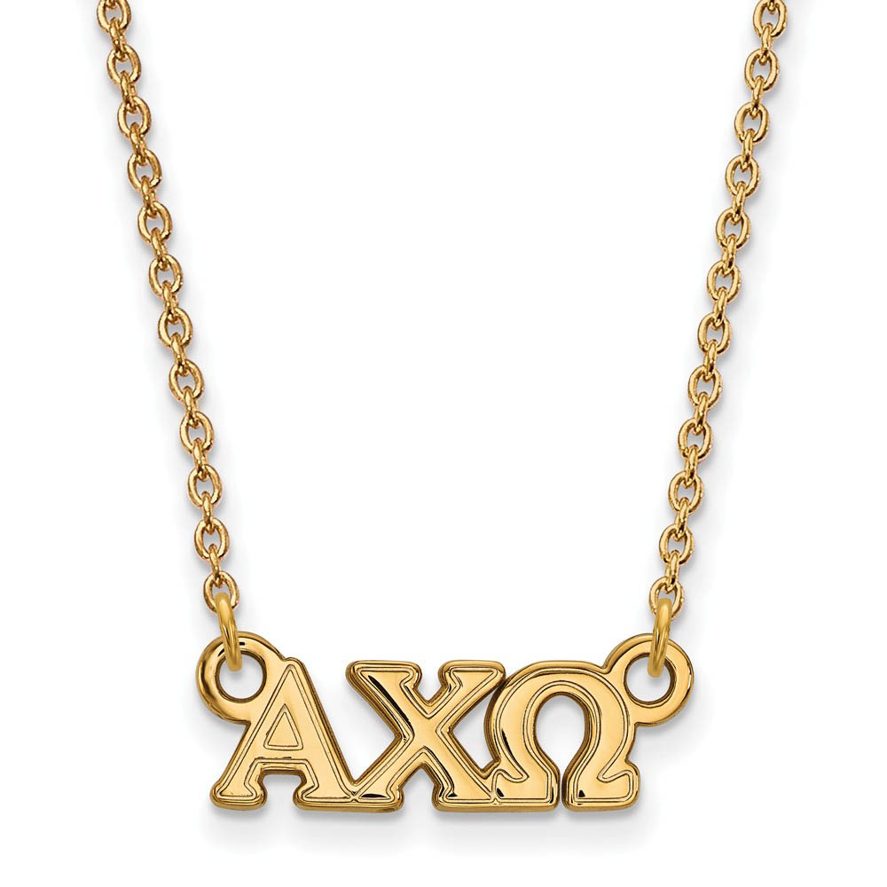 14K Plated Silver Alpha Chi Omega (Tiny) Necklace