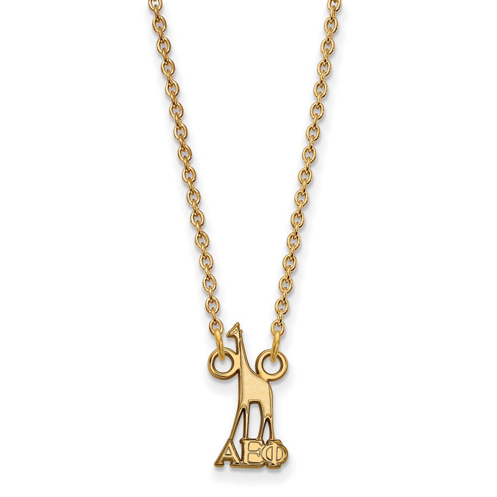 14K Plated Silver Alpha Epsilon Phi (Tiny) Necklace