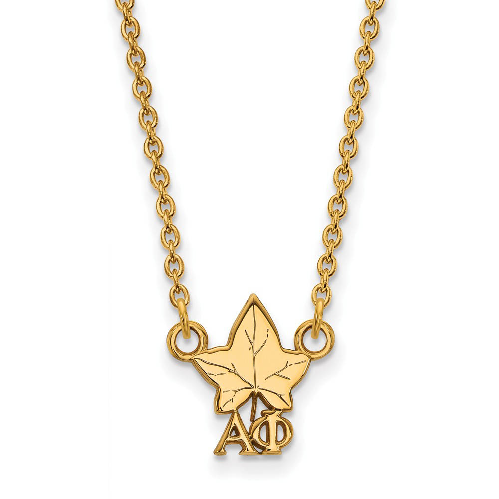 14K Plated Silver Alpha Phi (Tiny) Necklace