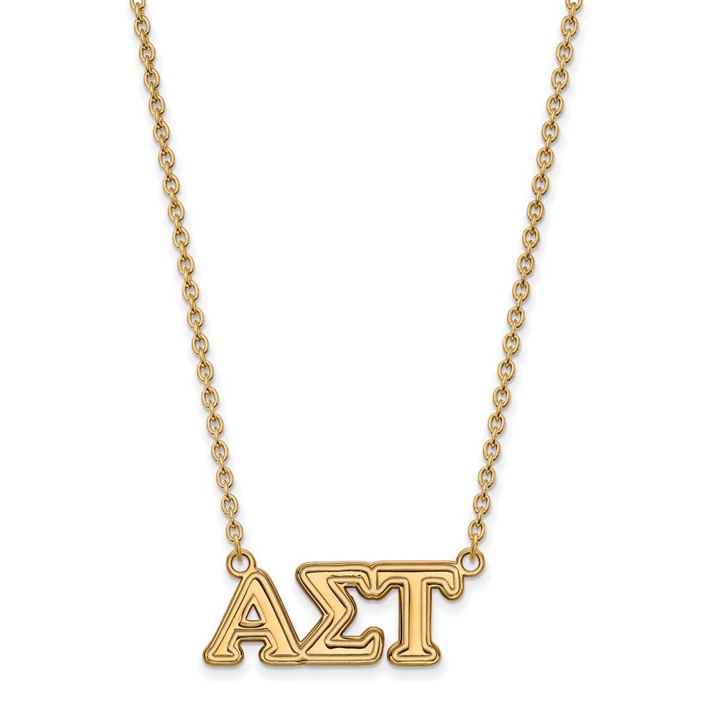 14K Plated Silver Alpha Sigma Tau Necklace