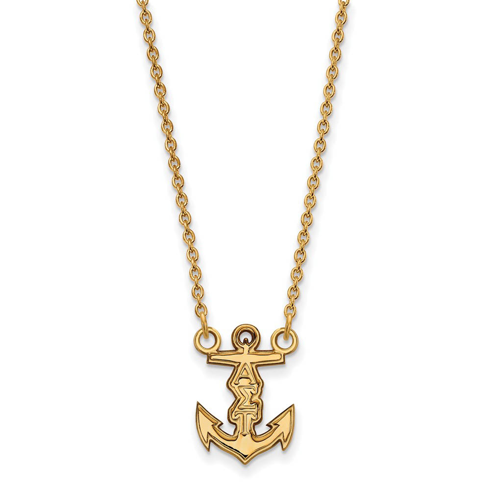 14K Plated Silver Alpha Sigma Tau (Tiny) Necklace