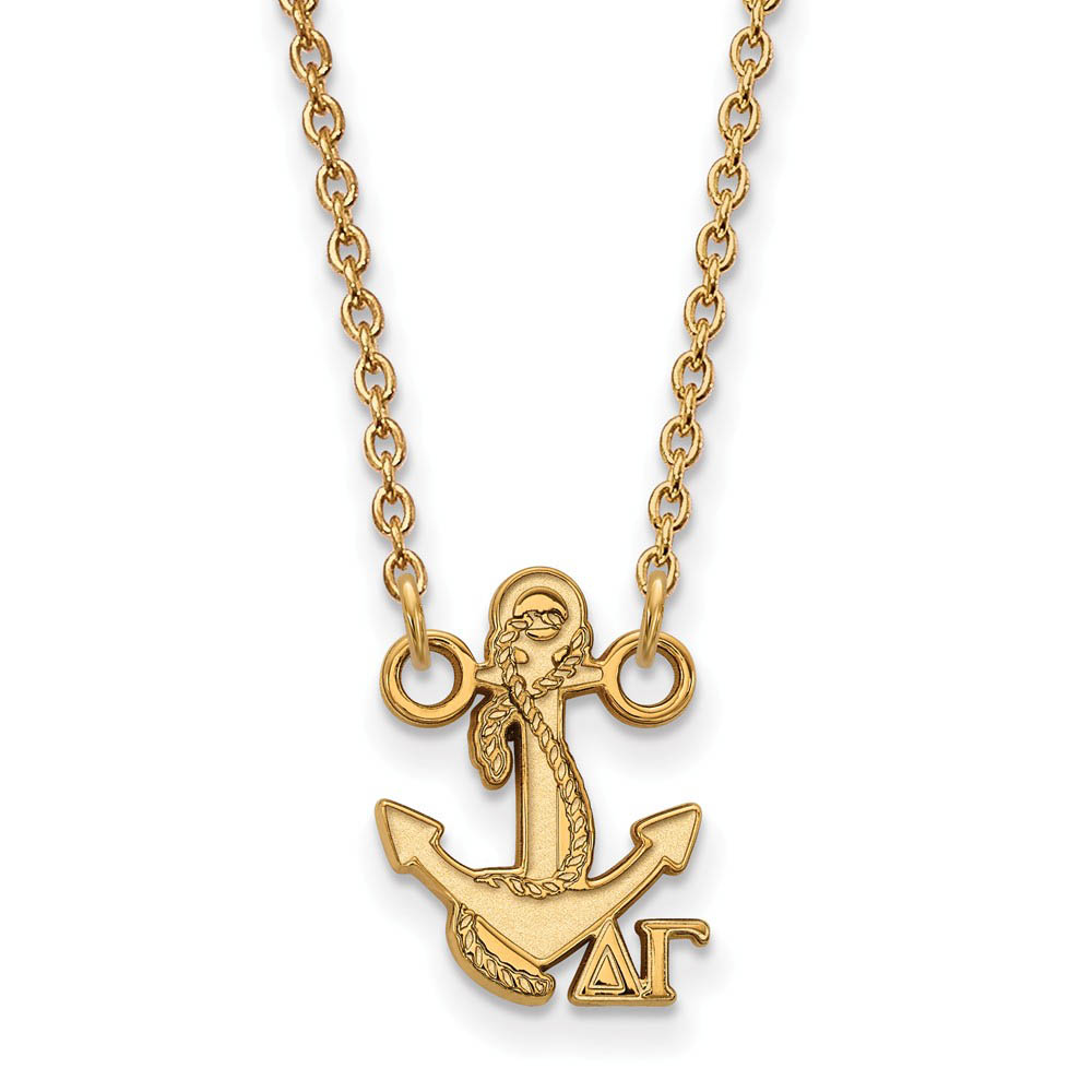 14K Plated Silver Delta Gamma (Tiny) Necklace