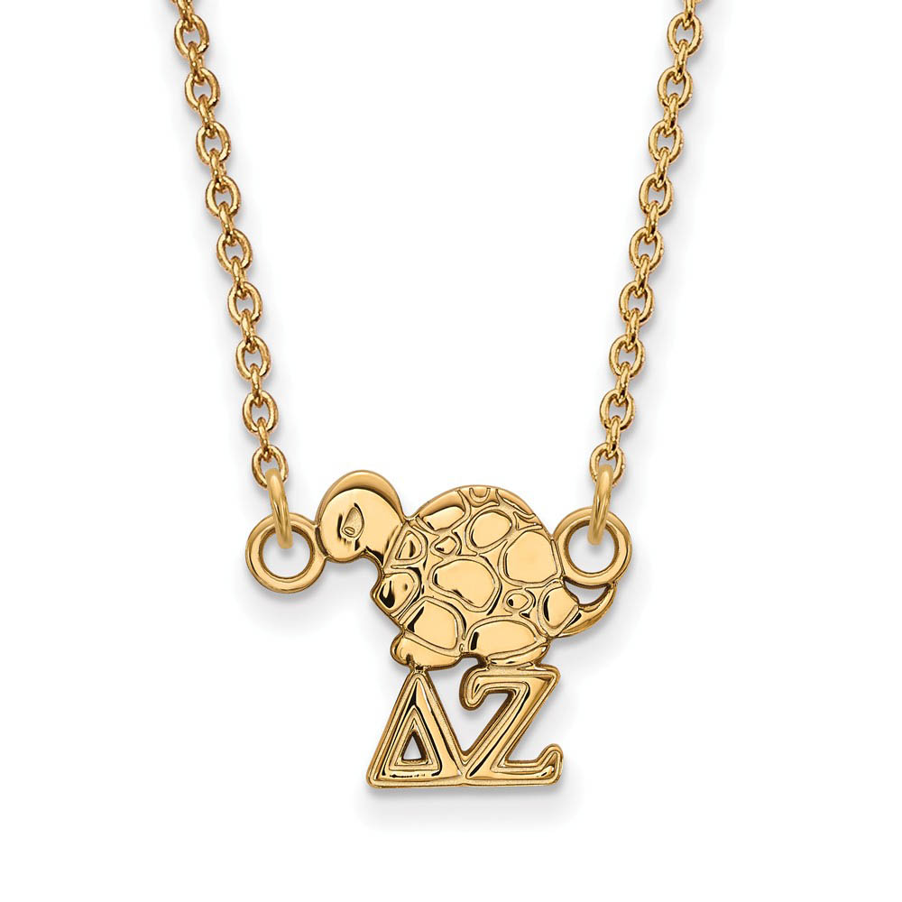 14K Plated Silver Delta Zeta (Tiny) Necklace
